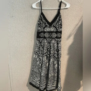 Jackpot black and white boho dress‎